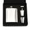 Aspire Blank 7 Oz Hip Flask Gift Set with Shot Glasses and Funnel, 6.7" W x 7.1" L x 1.5" H