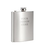 Muka Personalized 8 oz Stainless Steel Flask for Liquor for Men, Laser Engraved