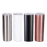 Muka 20 oz. Stainless Steel Skinny Tumbler, Double Wall Insulated Water Tumbler Cup with Lid
