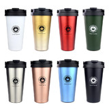 Aspire 17 oz. 500ml Stainless Steel Coffee Cup Tumbler with Carry Handle, Double Walled Leak Proof Coffee Mug