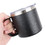 Aspire 14 oz. Stainless Steel Coffee Mug with Handle and Lid, Double Walled Insulated Coffee Cup