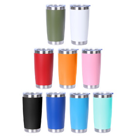 Muka 20 Oz Stainless Steel Tumbler, Vacuum Insulated Travel Mug with Lid, Powder Coated