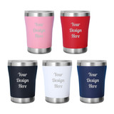 Aspire Personalized 10 Ounce Tumbler with Lid, Laser Engraved Powder Coated Insulated Coffee Mug