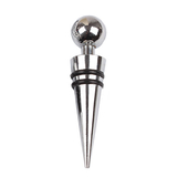 Blank Zinc Alloy Ball Design Wine Bottle Stoppers with Two Rubber Rings