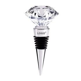 Muka Custom Crystal Diamond Wine Stopper Beverage Reusable Wine Corks Plug Keep Fresh, Laser Engraved