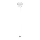 Custom Heart Shaped Stainless Steel Swizzle Sticks, Cocktail Coffee Stirrers, 6-1/4" L, Laser Engraved