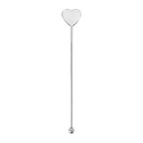 Stainless Steel Heart Shaped Swizzle Sticks, Cocktail Coffee Stirrers