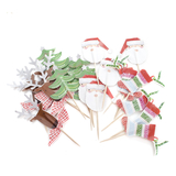 Christmas Cupcake Topper Toothpicks, Cocktail Picks, Party Supplies, 20Pcs/Pack