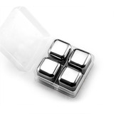 Muka 18/8 Stainless Steel Ice Cubes, Set of 4