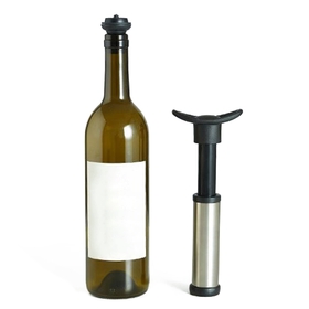 Blank Wine Saver Pump Preserver with 2 Vacuum Bottle Stoppers, Reusable Bottle Stopper, To Save your Wine Fresh, 5.9" H
