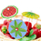 Summer Watermelon Umbrella Cupcake Topper Toothpicks, Cocktail Picks, Party Supplies, 20Pcs/Pack