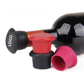 Aspire Custom Reusable Wine Bottle Stoppers, Silicone Wine Caps Bottle Sealers for Wine Beverage, 1.1" Diameter, Screen Printed