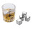 Muka Personalized Whiskey Stones with Ice Tongs Storage Tray, Laser Engraved