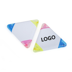 Customized 3 Color Triangle Highlighter, 3/8" W x 3 9/16" L
