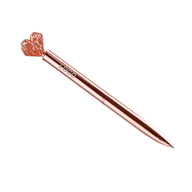 Custom Heart Shape Pen, Matel Ballpoint Pens, 5.45" L x 0.4" W, Laser Engraved