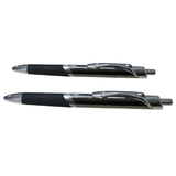 Custom Triangular Retractable Ballpoint Pen with Rubber Grip, Silkscreen