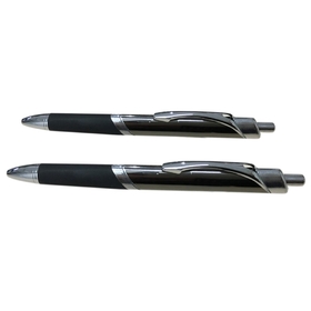 Aspire Blank Triangular Retractable Ballpoint Pen with Rubber Grip