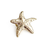 TOPTIE 3D Cast Silver Gold Starfish Lapel Pins, 25PCS/Pack, 1