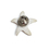 Stock 3D Cast Silver Starfish Lapel Pins, 25PCS/Pack, 1", Price/Pack