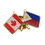 Stock Canada & Philippines Friendship Flag Lapel Pins, 1.25", Price/Piece