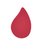 Blood Drop Stock Design Plastic Pin, 25PCS/Pack, Price/Pack