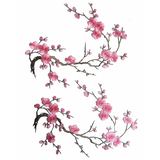 Alice Iron on Flower Embroidered Applique Patche Plum Blossom Embroidery Patches