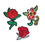 Alice DIY Rose Flower Applique Embroidered Sew Iron on Patch Embroidery Patches, Price/10 PCS