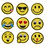 TOPTIE Set of 9 Emoji Iron-on Appliques Emoticon Faces DIY Embroidered Patches
