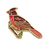 (Price/25 PCS) Opromo Cardinal Cast Pin Red Bird Enamel Brooch Hat Shirts Pin back, Price/25PCS