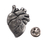 (Price/25 PCS) TOPTIE Anatomical Heart Lapel Pin , 1" L x 0.75" W, Price/25 PCS