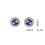Opromo Mens Cufflinks Royal Blue Clear Crystal Cufflinks for Business Suit Wedding Shirts, Price/Pair