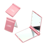 Custom Portable 8 LEDs Makeup Mirror, Two-sided Folding Mirror, 4-1/3