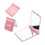 Aspire Custom Portable 8 LEDs Makeup Mirror, Two-sided Folding Mirror, 4-1/3" L x 3-1/3" W x 1/2" H, Screen Printed, Price/piece