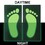 (Pack of 6) Aspire Glow in the Dark Safety Sign, Luminous Arrow Sign Foot Print Sign,  Fluorescent Exit Sign for Floor Stairs