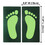 (Pack of 6) Aspire Glow in the Dark Safety Sign, Luminous Arrow Sign Foot Print Sign,  Fluorescent Exit Sign for Floor Stairs