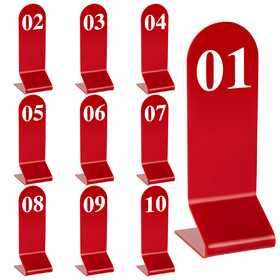 Aspire 10 Pcs Acrylic Table Numbers, Table Number Sign for Hotel Wedding Reception