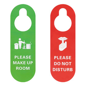 Custom Double Sided Please Do Not Disturb Door Hanger Sign for Hotel, 3.15" W x 9.85" L