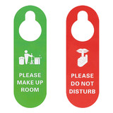 Muka Blank Double Sided Please Do Not Disturb Please Make Up Room Door Hanger Sign for Hotel, 3.15