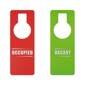 Blank Plastic Double Sided OCCUPIED VACANT Door Hanger Sign for Hotel Office