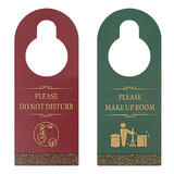 Custom Please Do Not Disturb Make Up Room Door Knob Hanger Sign, 3.35