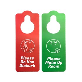 Muka Custom Premium Quality Double Sided Do Not Disturb Meeting in Session Door Hanger Sign, 3.55" W x 10" L