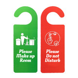 Custom Double Sided Please Make Up Room Door Hanger Tag Warning Sign, 3.55