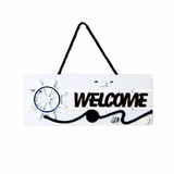 Blank Hanging Welcome Sign for Store Cafe Hotel Restaurant Home