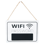 Blank Wooden WIFI PASSWORD Hanging Sign, Write with Chalks