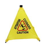 Blank Foldable Caution Wet Floor Safety Sign, Pop-Up Floor Cone, Approx 20