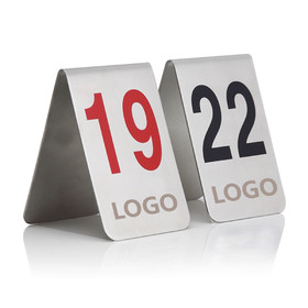 Aspire Personalized Tent Style Table Number, 3.15"W x 4.33"H, Laser Engraved