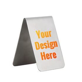 Aspire Personalized Tent Style Table Number, Full Color Imprinted Stainless Steel Table Sign, 3.15"W x 4.33"H
