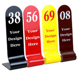 Custom Restaurant Table Numbers, Tall Table Number Cards, 8.27