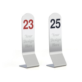 Muka Personalized Set of 10 Stainless Steel Table Numbers, Laser Engraved Tall Tabletop Number 1 to 150