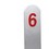 Muka Personalized Stainless Steel Table Number, Color Imprinted Tall Tabletop Number